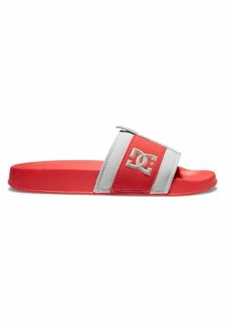 DC Shoes Pool Slides - Red/grey