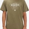 DC Shoes WORLD MOVERS - Print T-shirt - Ivy Green Enzyme Wash