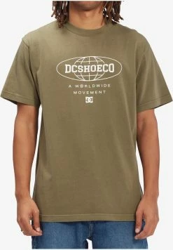 DC Shoes WORLD MOVERS - Print T-shirt - Ivy Green Enzyme Wash