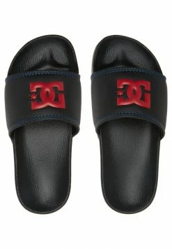 DC Shoes Pool Slides - Black/red Print -DC Shoes shop 3c0e1b411ce84965b7aa3376ed4aaabd