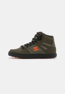 DC Shoes PURE UNISEX - Skate Shoes - Dusty Olive/orange