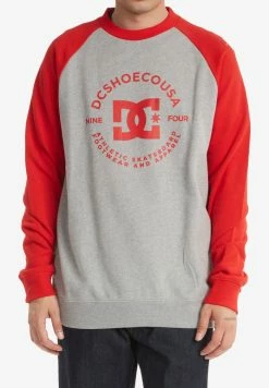 DC Shoes STAR PILOT - Sweatshirt - Heather Grey/racing Red