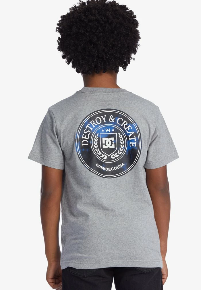 OP CREST - Print T-shirt - heather grey DC Shoes OP CREST - Print T-shirt - Heather Grey -DC Shoes shop 824af2fbd68446fa9426ddadaa5d643a