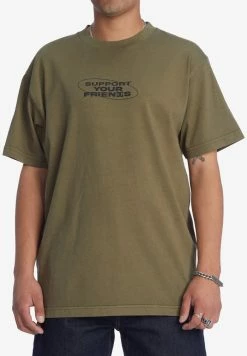 DC Shoes FRIENDS - Print T-shirt - Ivy Green Enzyme Wash -DC Shoes shop 8a42b0ae21dc407189e515c3c5267d53