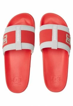 DC Shoes Pool Slides - Red/grey -DC Shoes shop 95b6c30501dd4764af56adeece1243a1