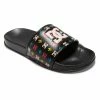 DC Shoes Pool Slides - Black Pink Crazy Pink