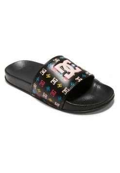 DC Shoes Pool Slides - Black Pink Crazy Pink